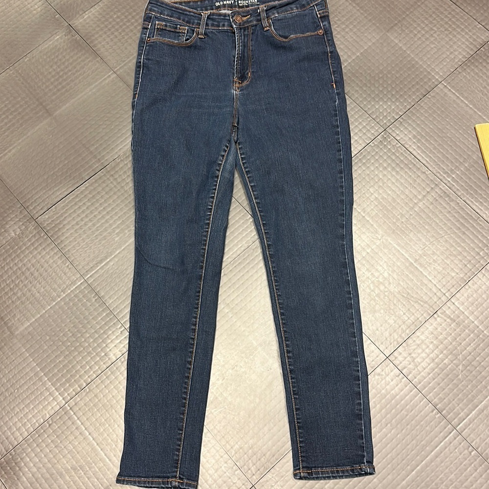 OLD NAVY WOMENS ROCK STAR JEANS HIGH RISE SIZE 8 SHORT